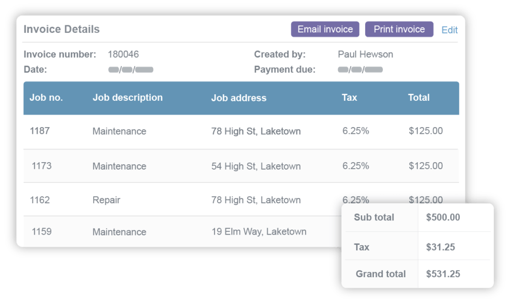 Consolidated invoicing