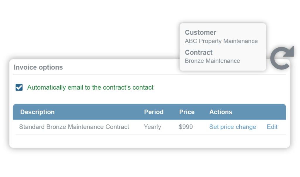 Invoice for contract work