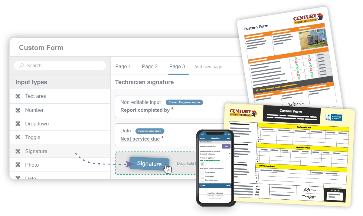 Commusoft's custom forms software